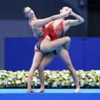 Las representantes británicas ejecutaron un ejercicio con sabor a flamenco