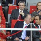 Tras el gol de Fernando Torres en el final de la Eurocopa, todo el palco lo celebr&oacute;. La reina Sof&iacute;a quiso dar un beso en la mejilla al rey em&eacute;rito, pero al verlo &eacute;l se gir&oacute; de inmediato.