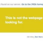 "Esta no es la página web que estás buscando". Obi Wan en Star Wars: una nueva esperanza Esta es una de las múltiples respuesta que Imdb da cuando se produce un error en su página.