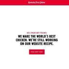 "Hacemos el mejor pollo del mundo. Todavía estamos trabajando en la receta de nuestra página web"