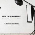 "Mmm... has encontrado una arruga. Disculpas por este error en nuestra tienda. Tendremos que plancharla"