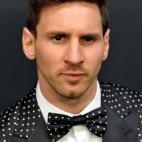 ZURICH, SWITZERLAND - JANUARY 07: Lionel Messi of Argentina poses during the red carpet arrivals of the FIFA Ballon d'Or Gala 2013 at Congress House on January 7, 2013 in Zurich, Switzerland. (Photo by Harold Cunningham/Getty Images)