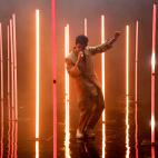 Bad Bunny durante su actuación en el desfile