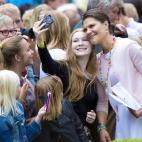 Celebrando sus 37 años en el palacio de Soliden.