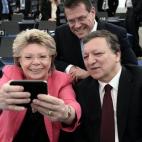 En un debate en el Parlamento Europeo en Estrasburgo, en abril.