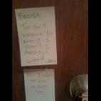 "Brenda, Esto no funciona. Tú lo sabes, yo lo se. Me he mudado. Adios. P.D. Me he llevado al perro, él te odia." (Fuente)