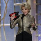 Algunas (pocas aún) actrices de Hollywood decidieron plantarse contra la tiranía de los tacones. Entre ellas Emma Thompson (en la foto) en plena gala de los Globos de Oro.