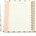 La diseñadora estadounidense opta por esta agenda de tapa dura con lunares dorados que en su interior esconde una agenda en espiral. Muy práctica. Cuesta 29,50€ en Amazon.