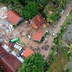 Imagen a&eacute;rea de los edificios destruidos en la ciudad de Carita.