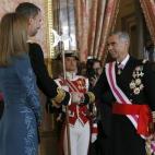 Felipe VI, que preside por vez primera, acompañado de doña Letizia, la celebración de la Pascua Militar, a la que asisten representantes de las instituciones del Estado, los tres Ejércitos y la Guardia Civil, un acto celegrado en el Palacio ...