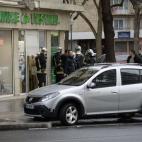 Bomberos en Porte de Vincennes.