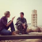 Ward durante una entrevista a una militar estadounidense.