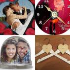 Es relativamente normal imaginarse una camiseta, edredón o cojín personalizado. Pero luego hay opciones algo más extrañas: perchas con vuestros nombres, un globo de nieve con corazoncitos rojos y una foto de fondo (que gana también el premi...