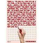 ¿Quieres saber la salud de tu relación? Decora tu pared con el calendario del amor: un DIN A3 con 365 corazones, cada uno de ellos dividido en cuatro cuadrantes, que permite llevar un registro minucioso de la relación. Para usarlo, hay que re...