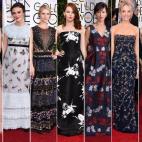 De izquierda a derecha: Anna Kendrick, Keira Knightley, Claire Danes, Shelby Steel, Sophie Hunter, Joanne Froggatt y Jessica Oyelowo.