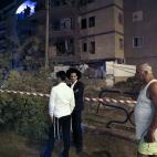 Zona acordonada en Ashdod, Israel, por el lanzamiento de cohetes.