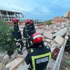 El solar, tras el derrumbe