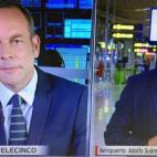 Roberto Fern&aacute;ndez da las noticias desde la sala de control. "Como si fuese Gran Hermano" fue la observaci&oacute;n m&aacute;s repetida en Twitter.