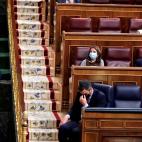 El gesto de Pedro S&aacute;nchez durante la intervenci&oacute;n de Abascal.