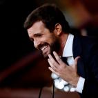 El l&iacute;der del PP, Pablo Iglesias, durante su intervenci&oacute;n en la segunda sesi&oacute;n del debate.