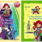 La portada de la izquierda es de cuando la editorial introdujo el color en estos cuentos.