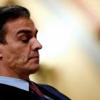 Pedro S&aacute;nchez durante su turno de palabra.