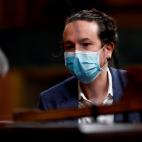 Pablo Iglesias en la segunda sesi&oacute;n del debate.