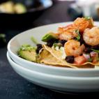 Get the Barbecue Shrimp Tostada recipe by Simply Reem