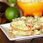 Get the Guacamole Tostada recipe by Buns In My Oven