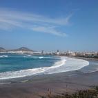 Playa de Las Canteras, en Las Palmas de Gran Canaria (Islas Canarias)