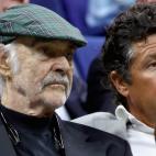 NEW YORK, NY - AUGUST 29: Sean Connery watches Madison Keys play Elise Mertens of Belgium on Day Two of the 2017 US Open at the USTA Billie Jean King National Tennis Center on August 29, 2017 in the Flushing neighborhood of the Queens borough o...