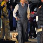 En el set de rodaje de Brigada de élite.