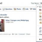Gracias a la pestaña "lo más reciente", el usuario puede filtrar la fuente de noticias y diferenciar entre fotos, enlaces, páginas y juegos.