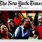 La foto de portada elegida por The New York Times.