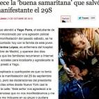 Un chaval del 17 sufrió una conmoción durante las cargas policiales. La enfermera Montse López se paró a atenderlo en medio de todo el barullo, según contó Cuarto Poder.