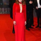 En la alfombra roja de los premios del cine y la televisión británicos, los BAFTA, en la Royal Opera House.