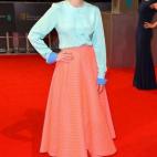 En la alfombra roja de los premios del cine y la televisión británicos, los BAFTA, en la Royal Opera House.