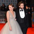 En la alfombra roja de los premios del cine y la televisión británicos, los BAFTA, en la Royal Opera House.