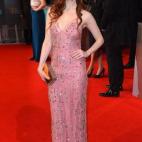 En la alfombra roja de los premios del cine y la televisión británicos, los BAFTA, en la Royal Opera House.