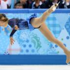 Russia's Julia Lipnitskaia performs in the Women's Figure Skating Team Short Program at the Iceberg Skating Palace during the 2014 Sochi Winter Olympics on February 8, 2014. AFP PHOTO / YURI KADOBNOV (Photo credit should read YURI KAD...