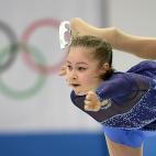 Russia's Julia Lipnitskaia performs in the Women's Figure Skating Team Short Program at the Iceberg Skating Palace during the 2014 Sochi Winter Olympics on February 8, 2014. AFP PHOTO / ALEXANDER NEMENOV (Photo credit should read ALEX...