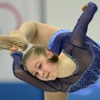 Russia's Julia Lipnitskaia performs in the Women's Figure Skating Team Short Program at the Iceberg Skating Palace during the 2014 Sochi Winter Olympics on February 8, 2014. AFP PHOTO / ALEXANDER NEMENOV (Photo credit should read ALEXAND...