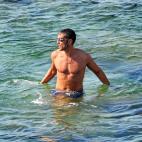 En la playa, durante las vacaciones, Jes&uacute;s V&aacute;zquez en todo su esplendor.