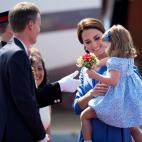 A su llegada al aeropuerto de Tegel, en Berl&iacute;n, el 19 de julio de 2017.
