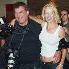 Con el fotógrafo Dave Hogan en el estreno de Kill Bill vol. 1 en Londres