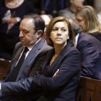 La secretaria general del PP, María Dolores de Cospedal, junto al presidente de La Rioja, Pedro Sanz.