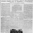 El diario El Socialista, creado por el fundador del PSOE, Pablo Iglesias, celebraba el resultado de las municipales como "una gloriosa jornada triunfal para la República y el Socialismo" y hablaba de una "espantosa derrota de la Monarquía en E...