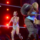 NEW YORK, NY - AUGUST 25: Miley Cyrus performs during the 2013 MTV Video Music Awards at the Barclays Center on August 25, 2013 in the Brooklyn borough of New York City. (Photo by Jeff Kravitz/FilmMagic for MTV)
