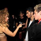 NEW YORK, NY - AUGUST 25: (EXCLUSIVE COVERAGE) Lady Gaga and One Direction attend the 2013 MTV Video Music Awards at the Barclays Center on August 25, 2013 in the Brooklyn borough of New York City. (Photo by Kevin Mazur/WireImage for MTV)
