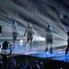NEW YORK, NY - AUGUST 25: 'NSYNC performs during the 2013 MTV Video Music Awards at the Barclays Center on August 25, 2013 in the Brooklyn borough of New York City. (Photo by Rick Diamond/Getty Images for MTV)